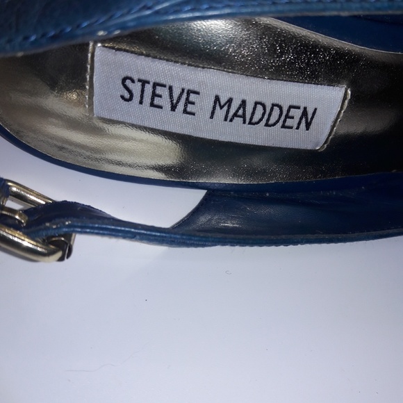 Steve Madden Blue Marlene Slingback Heels  7.5M - Picture 6 of 8